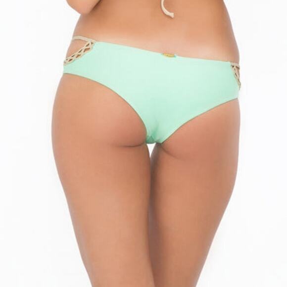 Luli Fama Bikini Bottom Corazon Loco Crochet Sides Open Moderate - Picture 15 of 16